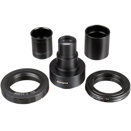 AMSCOPE Canon and Nikon SLR/DSLR Camera Adapter for Microscopes CA-CAN-NIK-SLR